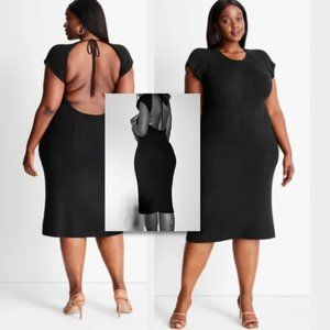 Short-Sleeve Open Back Sweater Dress from Future Collective™by Kahlana Barfield